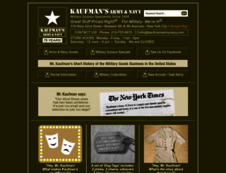 kaufmansarmynavy.com screenshot