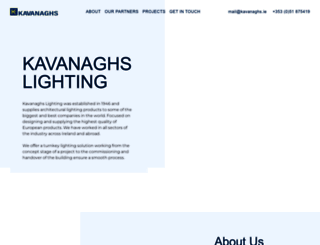 kavanaghs-lighting.ie screenshot