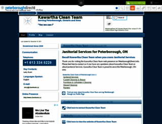 kawartha-clean-team-peterborough.peterboroughdirect.info screenshot