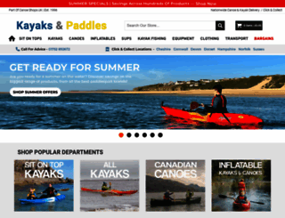 kayaksandpaddles.co.uk screenshot