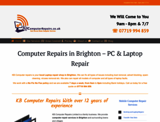 kbcomputerrepairs.co.uk screenshot