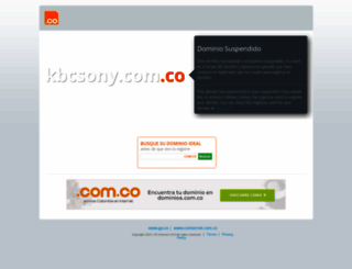 kbcsony.com.co screenshot