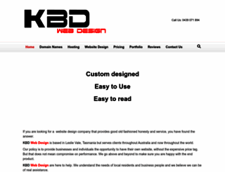 kbdwebdesign.com.au screenshot