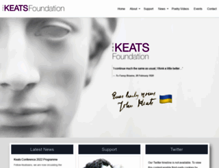 keatsfoundation.com screenshot