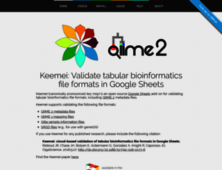 keemei.qiime2.org screenshot