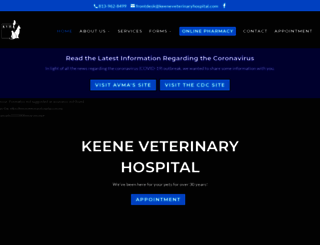 keeneveterinaryhospital.com screenshot