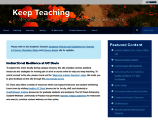 keepteaching.ucdavis.edu screenshot