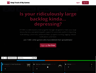 keeptrackofmygames.com screenshot