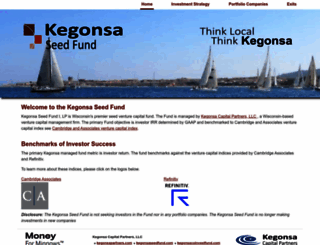 kegonsaseedfund.com screenshot