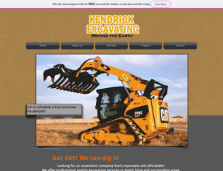 kendrickexcavating.com screenshot