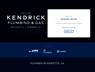 kendrickplumbing.com screenshot