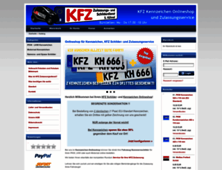 kennzeichen-onlineshop.de screenshot