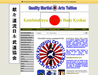 kenshindoryu.co.uk screenshot