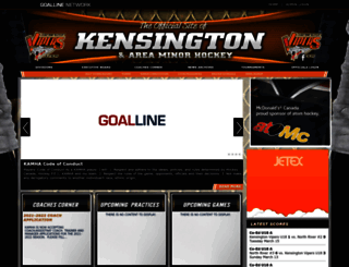 kensingtonminorhockey.ca screenshot