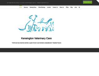 kensingtonvetcare.com screenshot