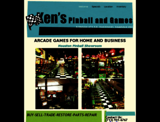 kenspinballandgames.com screenshot