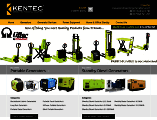 kentecgenerators.com screenshot