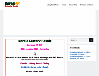 keralalotteriesresult.in screenshot