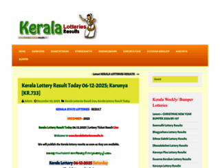 keralalotteriesresults.in screenshot