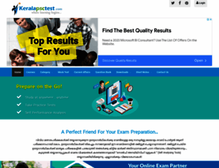 keralapsctest.com screenshot