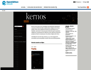 kernos.revues.org screenshot