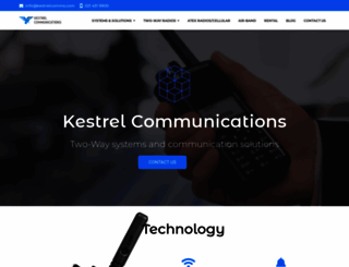 kestrelcomms.com screenshot