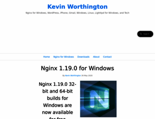 kevinworthington.com screenshot