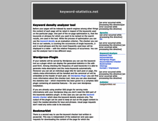 keyword-statistics.net screenshot