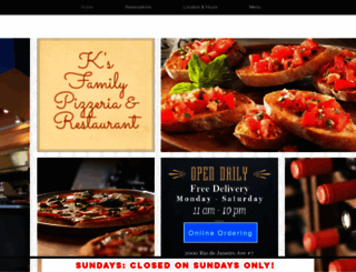 kfamilyrestaurant.com screenshot