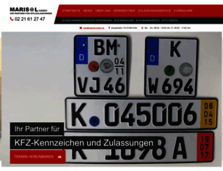 kfz-zulassung-marisol.de screenshot