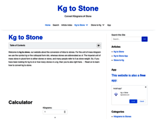 kgtostone.com screenshot