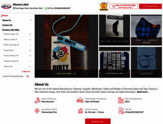khannalabel.com screenshot