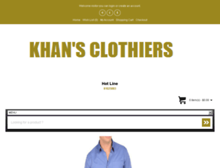 khansclothiers.com screenshot