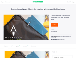 kickstarter.getrocketbook.com screenshot