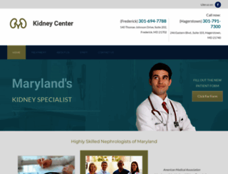 kidneycenterfrederickhagerstown.com screenshot