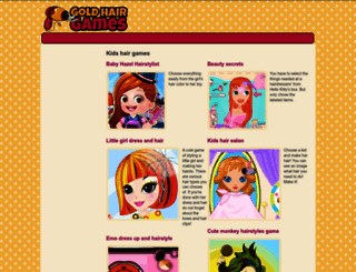 kids-hair.goldhairgames.com screenshot