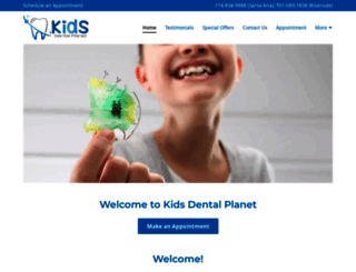 kidsdentalplanet.com screenshot