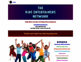 kidsentertainers.net screenshot