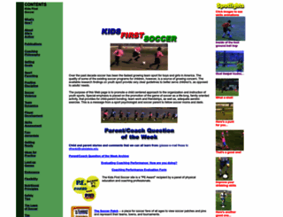 kidsfirstsoccer.com screenshot