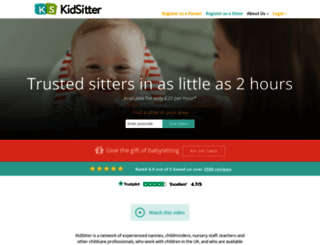 kidsitter.co.uk screenshot