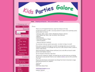 kidspartiesgalore.co.za screenshot