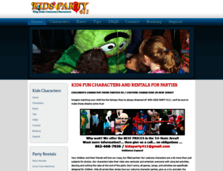 kidsparty411.com screenshot