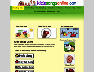 kidssongsonline.com screenshot