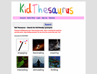 kidthesaurus.com screenshot