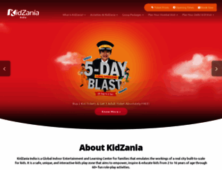 kidzania.in screenshot