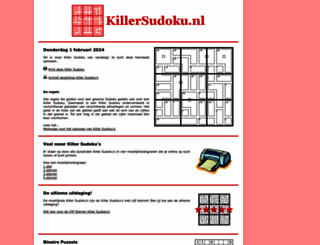 killersudoku.nl screenshot