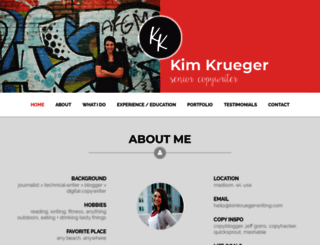 kimkruegerwriting.com screenshot