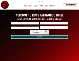 kimstaekwondoboise.com screenshot
