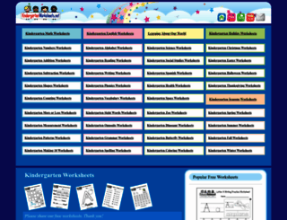 kindergartenworksheets.net screenshot