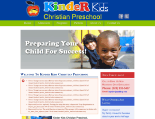 kinderkidschristianpreschool.com screenshot